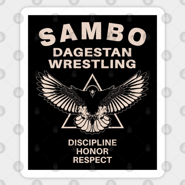 Sambo Dagestan Eagle Sticker by NicGrayTees